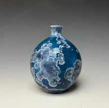 Load image into Gallery viewer, Crystalline Glazed Mini Vase in Atlantic Storm Blue 3
