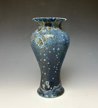 Load image into Gallery viewer, Cobalt Galaxy Crystalline Glazed Vase 7
