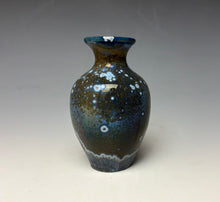 Load image into Gallery viewer, Cobalt Galaxy Crystalline Glazed Mini Vase
