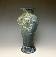 Load image into Gallery viewer, Cobalt Galaxy Crystalline Glazed Vase 13
