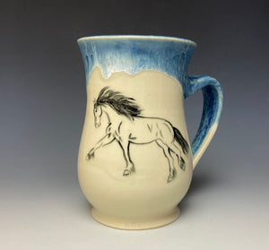 Galloping Horse Mug - Ice Blue