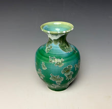 Load image into Gallery viewer, Emerald Green Crystalline Glazed Mini Vase
