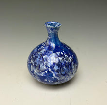 Load image into Gallery viewer, Winter Sky Blue Crystalline Glazed Mini Vase #3

