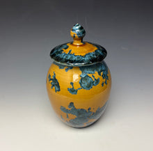 Load image into Gallery viewer, Blue and Orange Crystalline Jar
