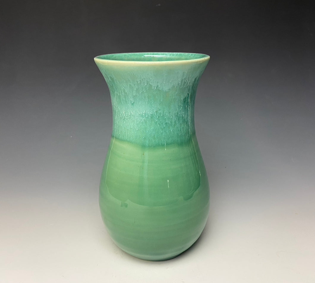 Seafoam Green Everyday Vase- Curvy