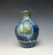Load image into Gallery viewer, Cobalt Galaxy Crystalline Glazed Mini Vase
