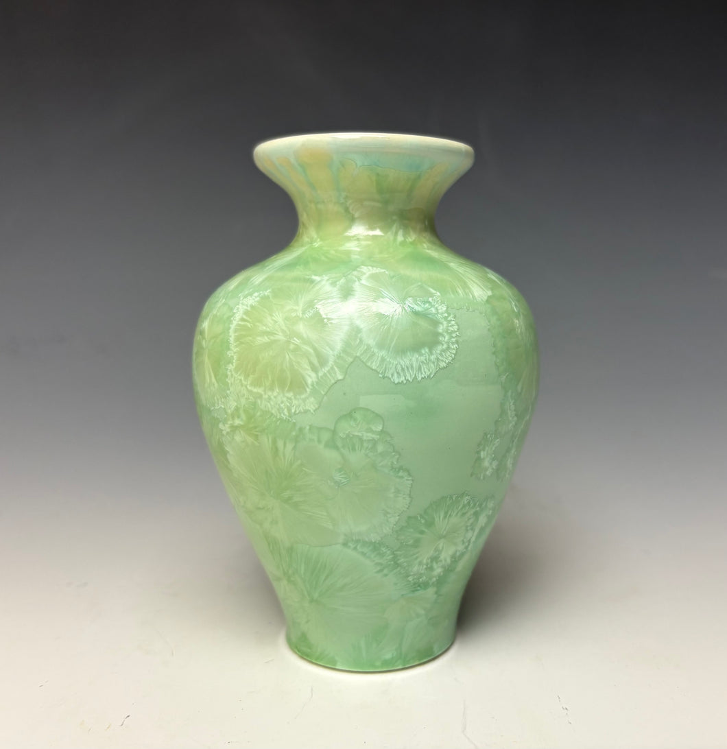 Crystalline Glazed Mini Vase - Mint Green