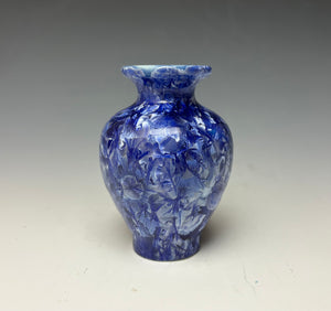 Winter Sky Blue Crystalline Glazed Mini Vase #3