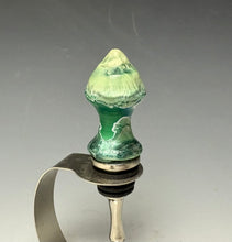 Load image into Gallery viewer, Crystalline Glazed Bottle Stopper- Emerald Green #2

