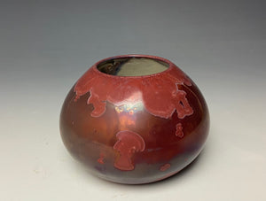 Ruby Crystalline Glazed Mini Vase