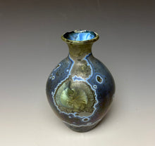 Load image into Gallery viewer, Cobalt Galaxy Crystalline Glazed Mini Vase
