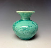 Load image into Gallery viewer, Light Green Crystalline Glazed Mini Vase #7
