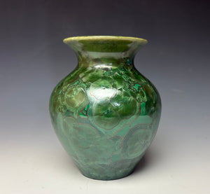Emerald Green Crystalline Glazed Vase 3