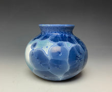 Load image into Gallery viewer, Crystalline Glazed Mini Vase in Atlantic Storm Blue
