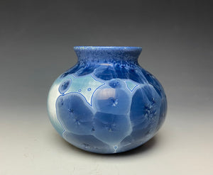 Crystalline Glazed Mini Vase in Atlantic Storm Blue