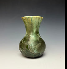 Load image into Gallery viewer, Green Galaxy Crystalline Glazed Mini Vase #3
