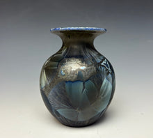 Load image into Gallery viewer, Cobalt Galaxy Crystalline Glazed Vase 2
