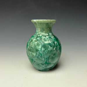 Emerald Green Crystalline Glazed Mini Vase 3