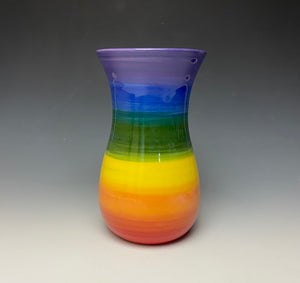 Rainbow Curvy Vase - Purple Top