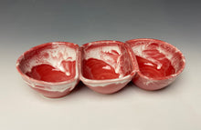 Load image into Gallery viewer, Triple Dip Dish- Bright Red
