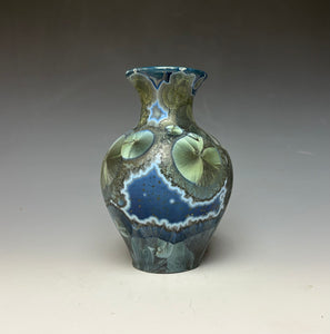 Cobalt Galaxy Crystalline Glazed Mini Vase 3
