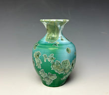 Load image into Gallery viewer, Emerald Green Crystalline Glazed Mini Vase
