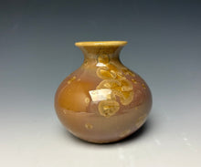Load image into Gallery viewer, Iced Caramel Crystalline Glazed Vase
