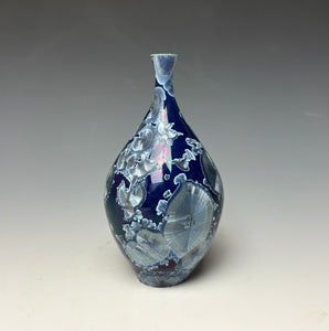 Crystalline Glazed Mini Vase in Atlantic Storm Blue 5