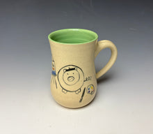 Load image into Gallery viewer, Artist Pig Mug- Light Green
