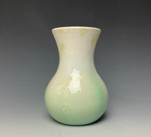 Load image into Gallery viewer, Crystalline Mini Vase in Ivory and Green
