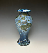 Load image into Gallery viewer, Cobalt Galaxy Crystalline Glazed Vase 7
