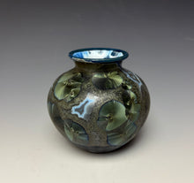 Load image into Gallery viewer, Cobalt Galaxy Crystalline Glazed Mini Vase 5
