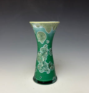 Emerald Green Crystalline Glazed Mini Vase 5