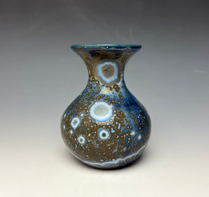Cobalt Galaxy Crystalline Glazed Mini Vase 3