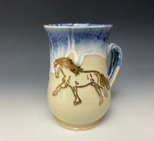 Load image into Gallery viewer, Gold Galloping Horse Mug - Amethyst
