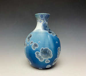 Crystalline Glazed Vase in Atlantic Storm Blue
