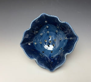 Deep Blue Lotus Berry Bowl