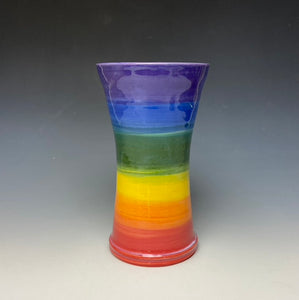 Rainbow Vase - Purple Top