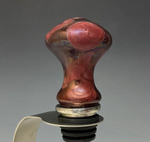 Crystalline Glazed Bottle Stopper- Ruby #2