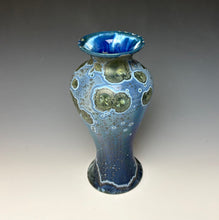 Load image into Gallery viewer, Cobalt Galaxy Crystalline Glazed Vase 7

