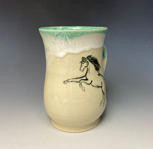 Rearing Horse Mug - Bermuda Green