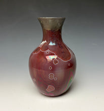 Load image into Gallery viewer, Crystalline Glazed Vase in Ruby
