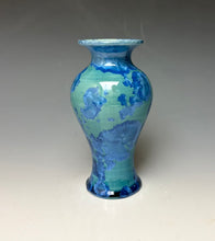 Load image into Gallery viewer, Teal Blue Crystalline Glazed Mini Vase 2
