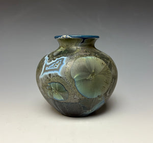 Cobalt Galaxy Crystalline Glazed Mini Vase 5