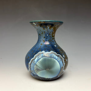 Cobalt Galaxy Crystalline Glazed Mini Vase 3