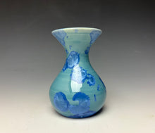 Load image into Gallery viewer, Light Teal Blue Crystalline Glazed Mini Vase 3
