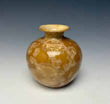 Load image into Gallery viewer, Iced Caramel Crystalline Glazed Mini Vase #7
