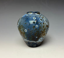 Load image into Gallery viewer, Cobalt Galaxy Crystalline Glazed Mini Vase 3
