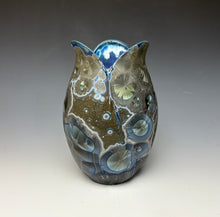 Load image into Gallery viewer, Tulip Vase- Cobalt Galaxy #1
