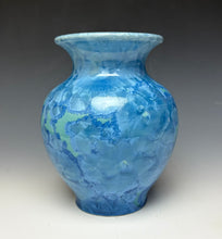 Load image into Gallery viewer, Teal Crystalline Glazed Vase
